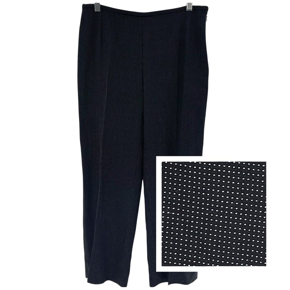 ARMANI COLLEZIONI VINTAGE ITALIAN WOOL BLEND DRESS PANTS BLACK WHITE DETAILS 10